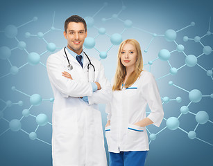 Image showing two young attractive doctors