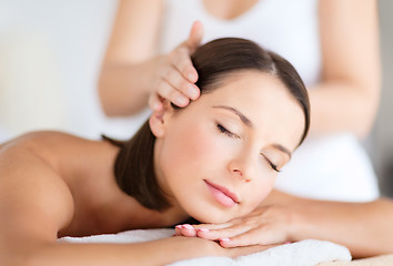 Image showing beautiful woman in spa salon