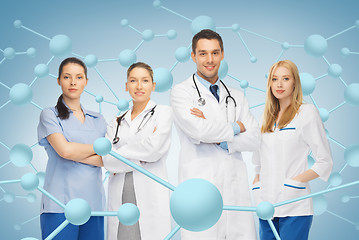 Image showing young team or group of doctors