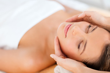 Image showing beautiful woman in spa salon