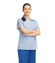 Image showing smiling female doctor