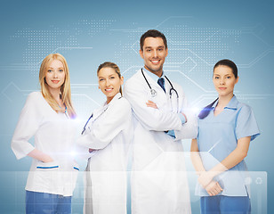Image showing young team or group of doctors