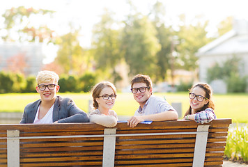 Image showing group of students or teenagers hanging out