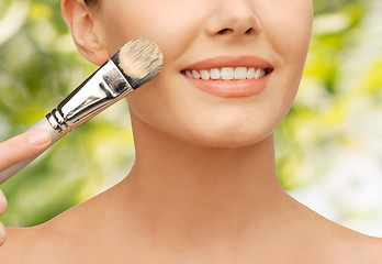 Image showing beautiful woman with brush