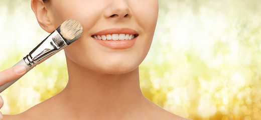 Image showing beautiful woman with brush