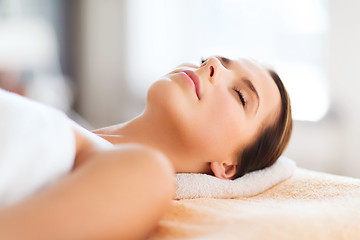 Image showing beautiful woman in spa salon