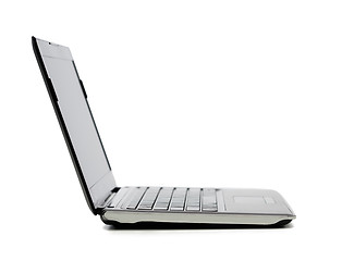 Image showing laptop computer with blank black screen