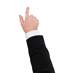 Image showing close up of businessman pointing to something