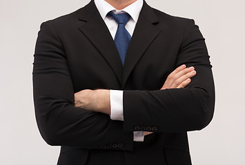 Image showing close up of buisnessman in suit and tie