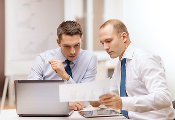 Image showing two businessmen having discussion in office