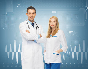 Image showing two young attractive doctors