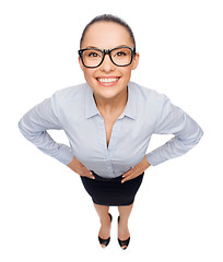 Image showing smiling businesswoman in eyeglasses