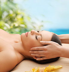 Image showing beautiful woman in massage salon