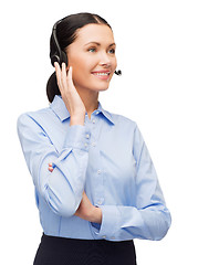 Image showing friendly female helpline operator