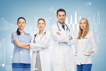 Image showing young team or group of doctors