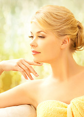 Image showing beautiful woman in spa salon