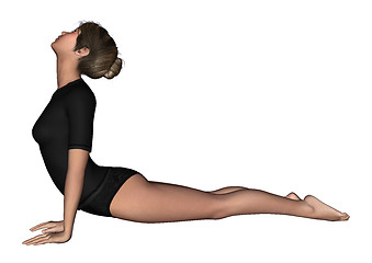 Image showing Girl Exercising Yoga