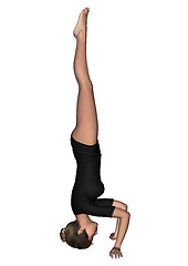 Image showing Girl Exercising Yoga