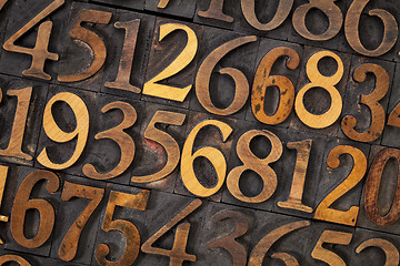 Image showing wood type number abstract