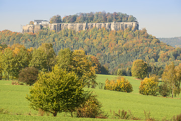 Image showing Saxon Switzerland fortress Konigstein