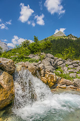 Image showing Waterfall and rocks in the Austrian Alps