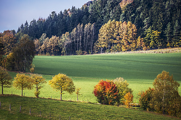 Image showing Saxon Switzerland autumn landscape