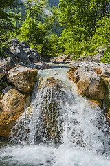 Image showing waterfall in alps