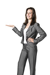 Image showing Presenting business woman