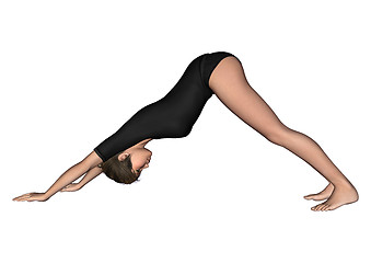 Image showing Girl Exercising Yoga