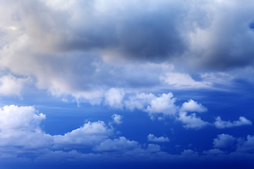 Image showing Blue sky with clouds