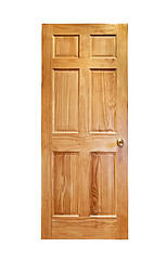 Image showing Wooden door isolated