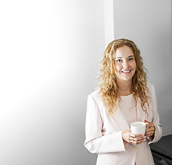 Image showing Businesswoman with coffee