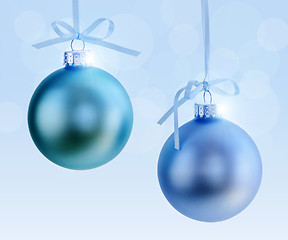 Image showing Two Christmas ornaments