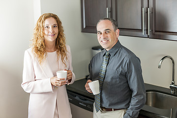 Image showing Coworkers on coffee break