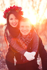 Image showing Happy young married couple