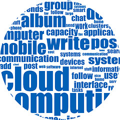 Image showing cloud computing word, business concept