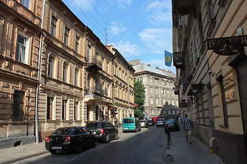 Image showing narrow street in Lvov city