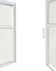 Image showing opened window isolated on the white background