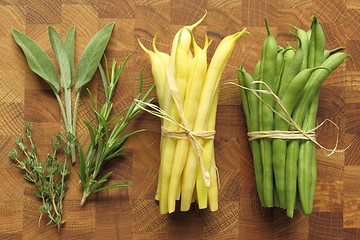 Image showing Beans and herbs