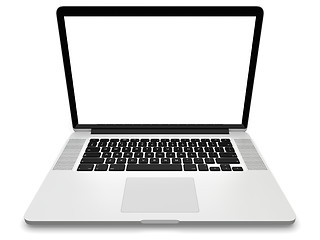 Image showing Laptop with white screen