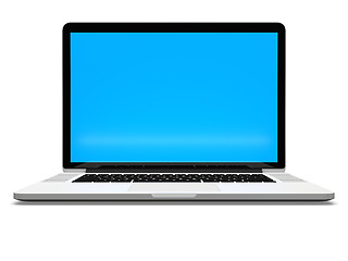 Image showing Laptop with white screen