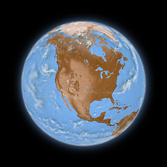 Image showing North America on planet Earth