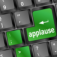 Image showing business concept: applause words on digital screen, 3d