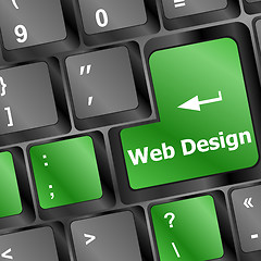 Image showing Web design concept: computer keyboard with word Website on enter button, 3d render