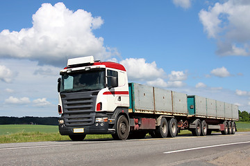 Image showing Long Hauling Truck on the Road
