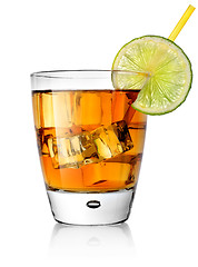 Image showing Cocktail and lime