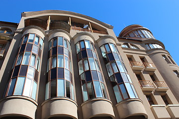 Image showing modern building with unusual glass architecture