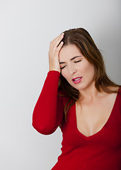 Image showing Woman with a headache