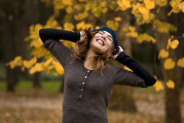 Image showing Enjoying the autumn