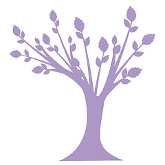 Image showing art tree silhouette 